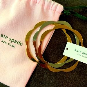 Kate spade scalloped tie color bangles, never worn